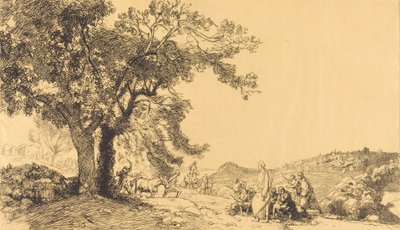 Palm Pazar günü, 1918. by Auguste Lepere