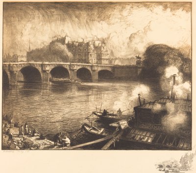 yeni köprü by Auguste Lepere