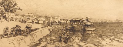 Bercy Embarcadere İskelesi, quai de Bercy, 1891. by Auguste Lepere
