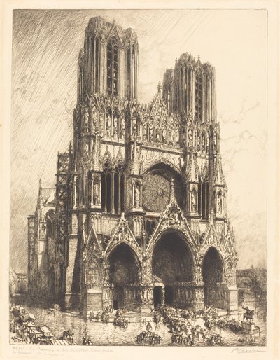 Reims Katedrali (Katedrali de Reims) by Auguste Lepere