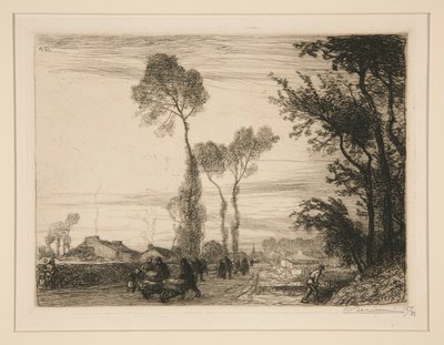 Pazardan döndün mü? (Saint-Jean-de-Monts) (Piyasadan Geri Dönüş [Saint-Jean-de-Monts]) by Auguste Lepere