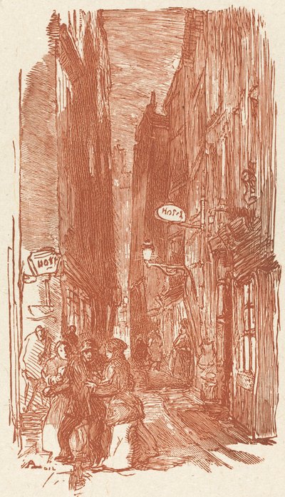 Rue Saint Severin by Auguste Lepere