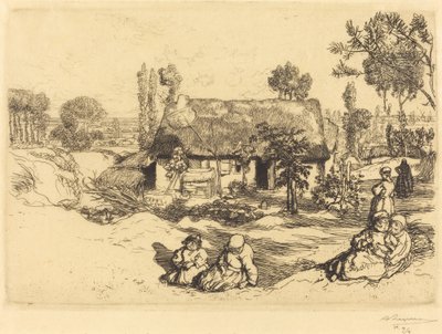 Yoksullar için Barınak, Vendee (Le nid de pauvres, Vendee) by Auguste Lepere