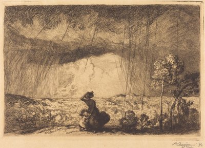 Kum Tepesinde Fırtına, Vendee by Auguste Lepere