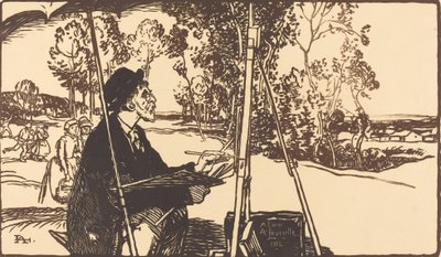 Peyzaj Sanatçısı Peyzaj sanatçısı, 1912. by Auguste Lepere