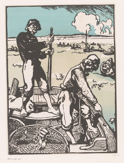 Twee vidaları Karides Balıkçıları by Auguste Lepere