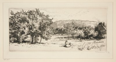 Villeneuve-sur-Bellot Köyü (Seine-et-Marne) by Auguste Lepere