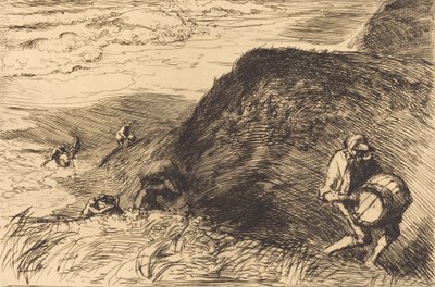 Yıkıcılar, Saint-Jean-de-Monts Gemi enkazı yağmacıları, Saint-Jean-de-Monts, 1915. by Auguste Lepere