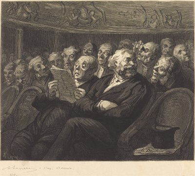 Orkestra Koltukları by Auguste Lepère after Honoré Daumier