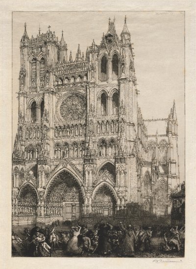 Amiens Katedrali, Envanter Günü, 1887. by Auguste Louis Lepère