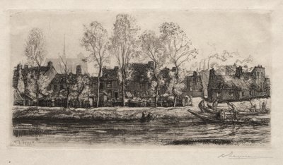 Amiens, Somme Bankaları, 1907. by Auguste Louis Lepère
