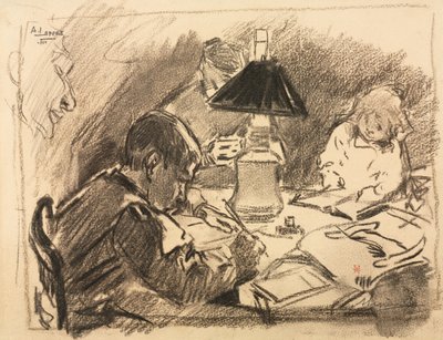 Lambanın Etrafında, 1888. by Auguste Louis Lepère