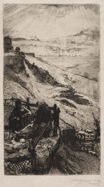 Paris yakınlarındaki Amerikan kariyerleri by Auguste Louis Lepère
