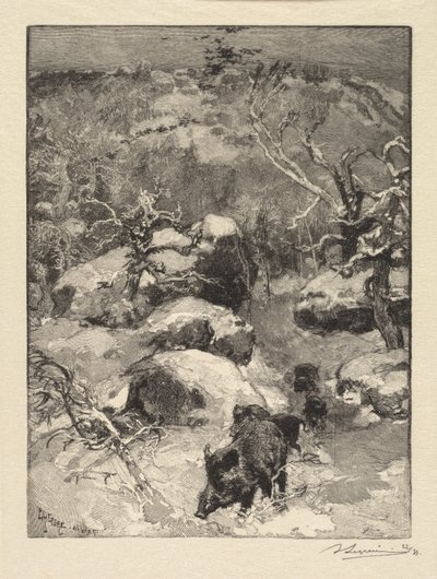 Fontainebleau Ormanı: Cuvier-Châtillon Uçurumu Fontainebleau Ormanı: Roche Cuvier-Châtillon, 18 by Auguste Louis Lepère