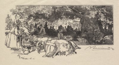 Fontainebleau Ormanı: Anne Pihards Kantini La Forêt de Fontainebleau..., 1890. by Auguste Louis Lepère
