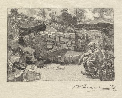 Fontainebleau Ormanı: Quarrymans Lodge Fontainebleau Ormanı: Bir taş ocağı işçisinin kulübesi, 1890. by Auguste Louis Lepère