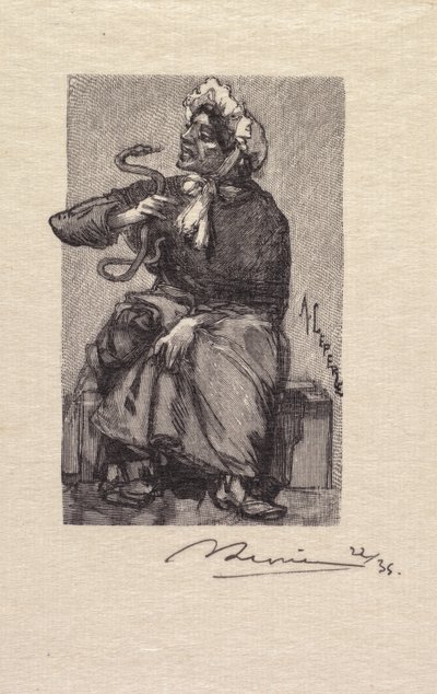Fontainebleau Ormanı: Yılan Tüccarı by Auguste Louis Lepère