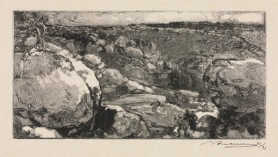 Fontainebleau Ormanı: Long-Rocher Sirki, 1888. by Auguste Louis Lepère