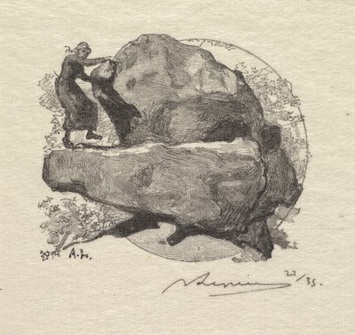 Fontainebleau Ormanı: Titreyen Kaya by Auguste Louis Lepère