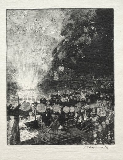 Venedik Festivali. by Auguste Louis Lepère
