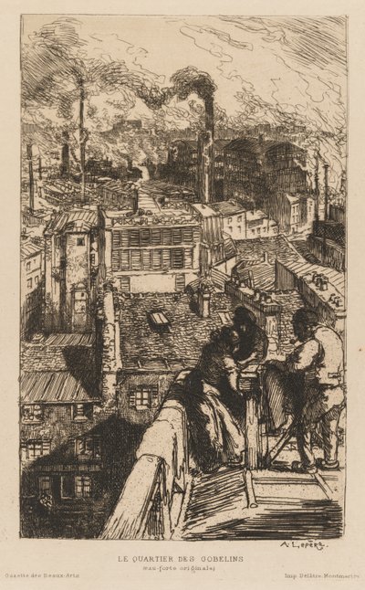 Gazette des Beaux-Arts: Gobelins Mahallesi by Auguste Louis Lepère