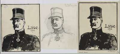 General Leman, 1914. by Auguste Louis Lepère