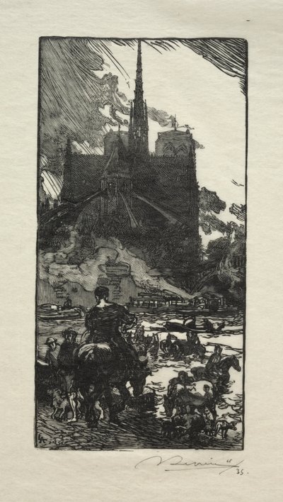 LAbreuvoir, Point St. Louis. by Auguste Louis Lepère