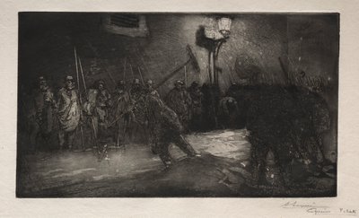 Gecenin Süpürücülerinin Çağrısı, 1890. by Auguste Louis Lepère
