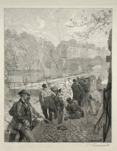 Para Birimi Kilidi. by Auguste Louis Lepère