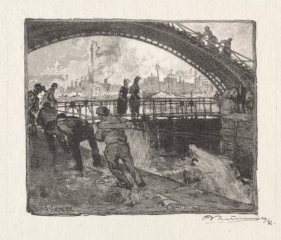 Kanal St. Martin Kilidi by Auguste Louis Lepère