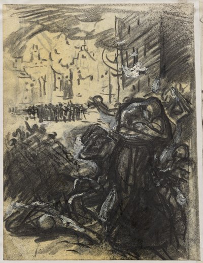 Louvain Ateşi by Auguste Louis Lepère