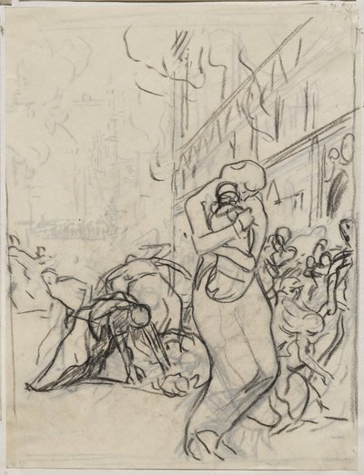 Louvain Ateşi by Auguste Louis Lepère
