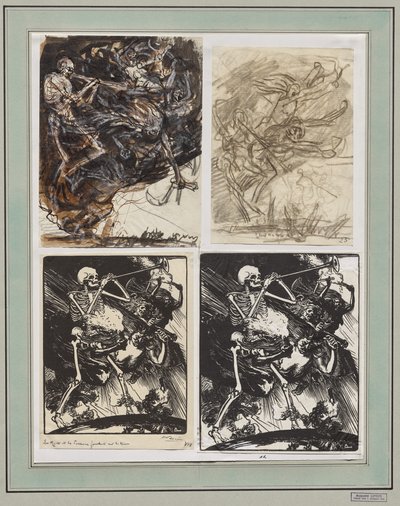 Ölüm ve tutkular yeryüzünde eriyor by Auguste Louis Lepère