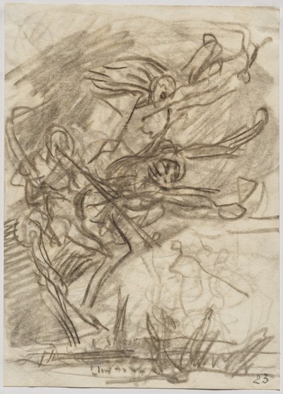 Ölüm ve tutkular yeryüzünde eriyor by Auguste Louis Lepère
