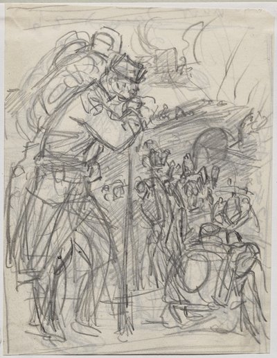 Charleroi'den Sonra Geri Çekilme... by Auguste Louis Lepère