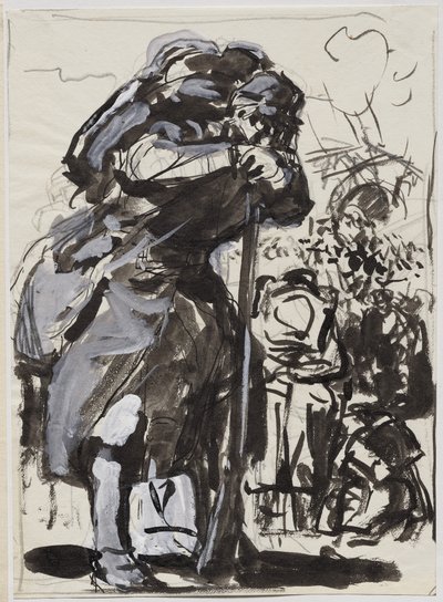 Charleroi'den Sonra Geri Çekilme... by Auguste Louis Lepère