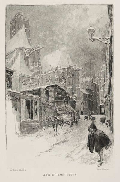 Rue des Barres, Paris by Auguste Louis Lepère