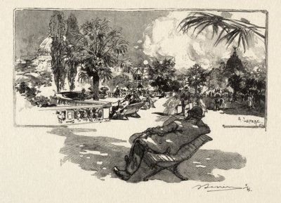 Liberal Sanatların Terası by Auguste Louis Lepère