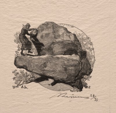 Titreyen kaya. by Auguste Louis Lepère