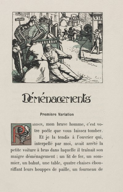 Manzaralar ve Sokak Köşeleri: Hareket , 1900. by Auguste Louis Lepère