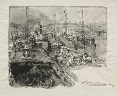 Bassin de la Villette by Auguste Louis Lepère