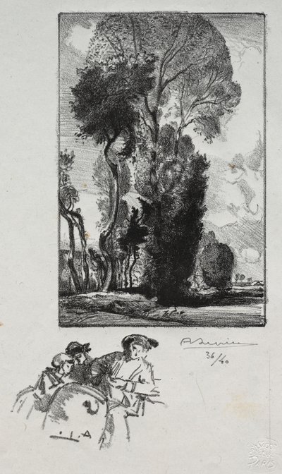 Le Bocage, 1909. by Auguste Louis Lepère