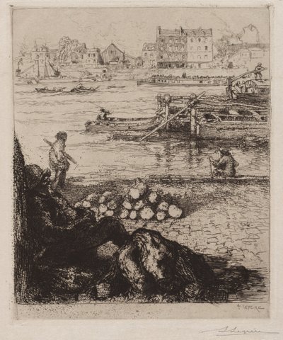 The Longshoreman: Quai de la Gare, 1894. by Auguste Louis Lepère