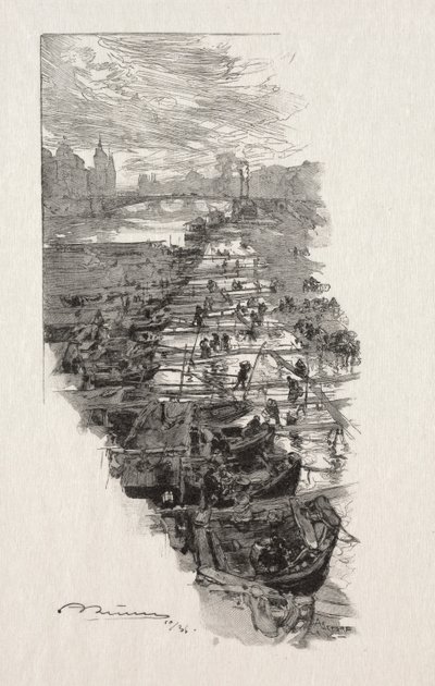 Elma Pazarı. by Auguste Louis Lepère