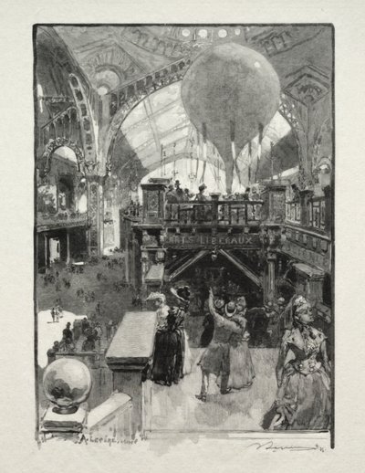 Liberal Sanatlar Sarayı, İç by Auguste Louis Lepère