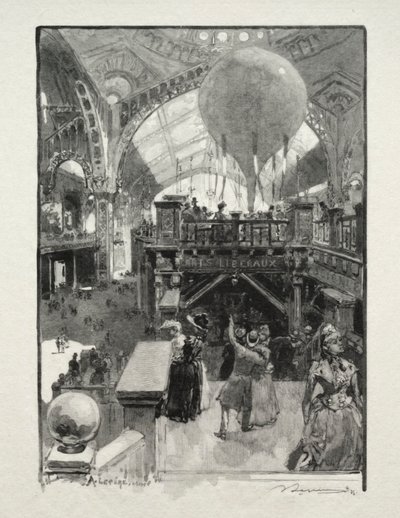 Liberal Sanatlar Sarayı, İçişleri. by Auguste Louis Lepère