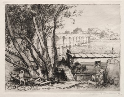 Poissy Köprüsü by Auguste Louis Lepère