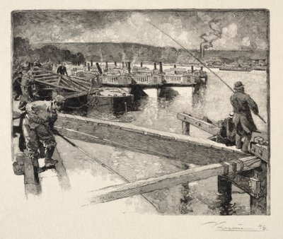 Omnibüs garajı. by Auguste Louis Lepère