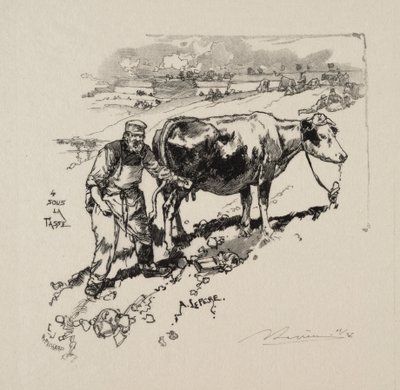Süt Tüccarı. by Auguste Louis Lepère