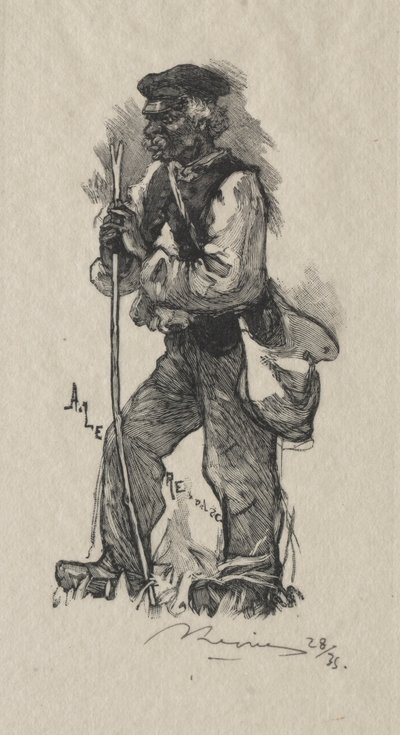Yılan Alıcı, 1889. by Auguste Louis Lepère